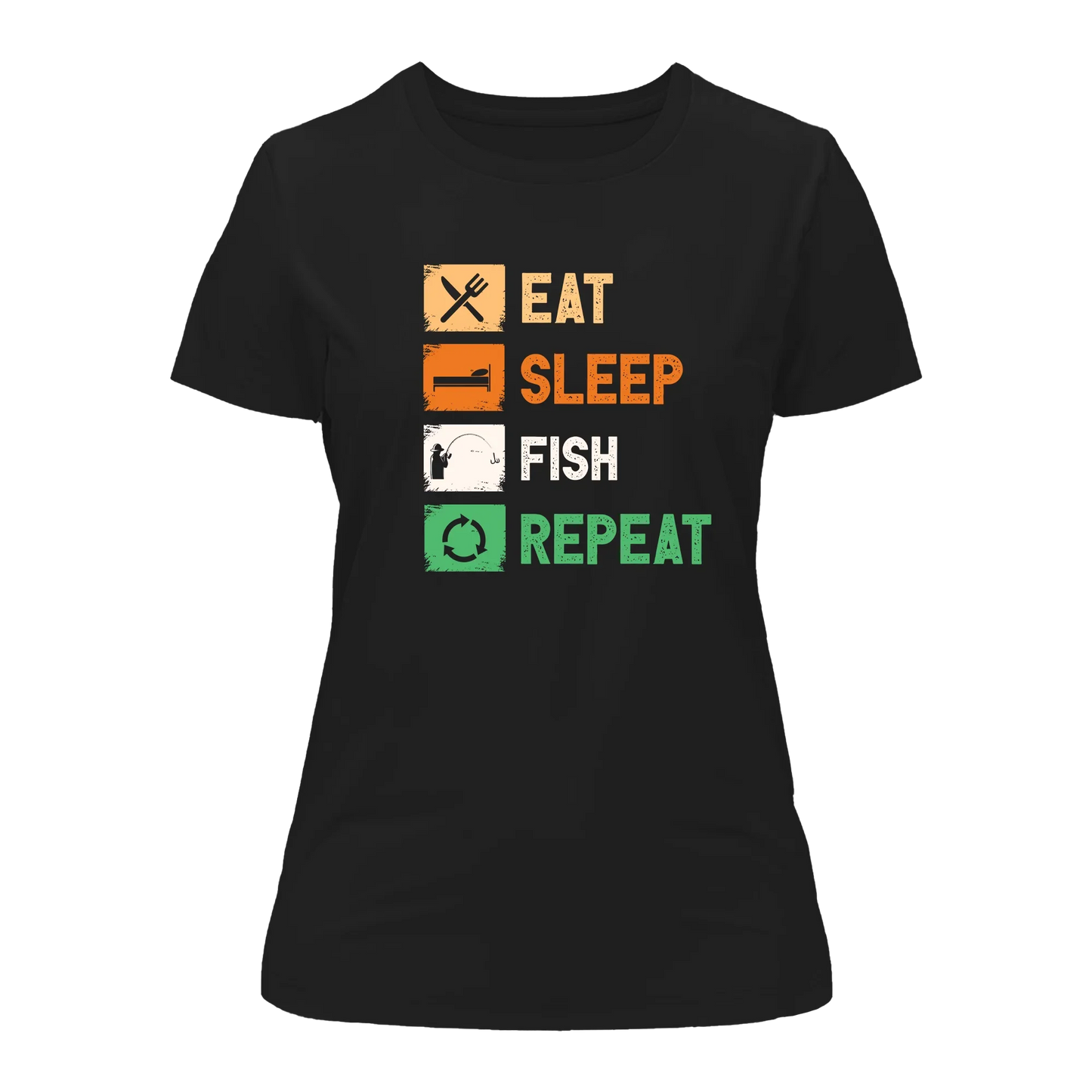 Eat Sleep Fishing Repeat T-Shirt for Women