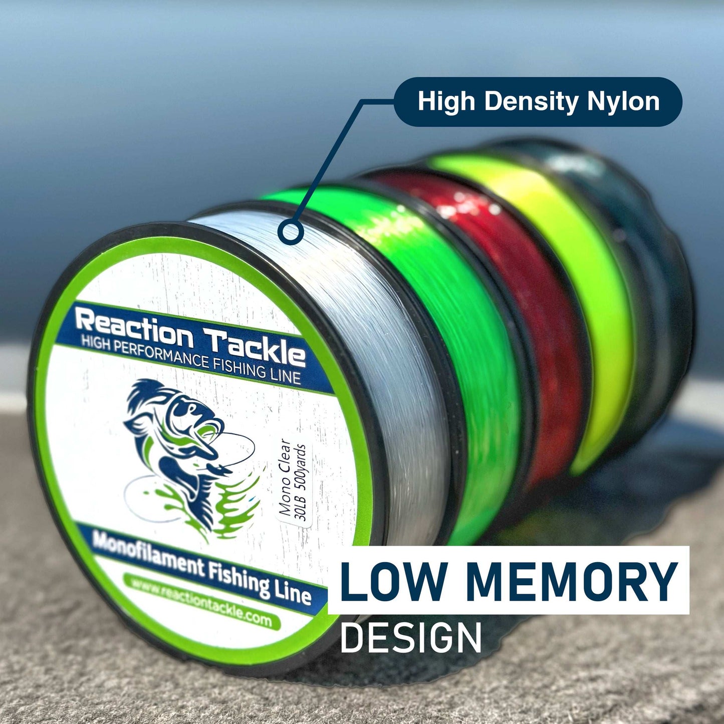 Reaction Tackle Nylon Monofilament Fishing Line 350 yard spools