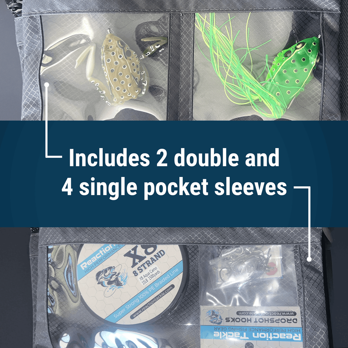 Reaction Tackle Splash Proof Bait Binder and Tackle Storage - New