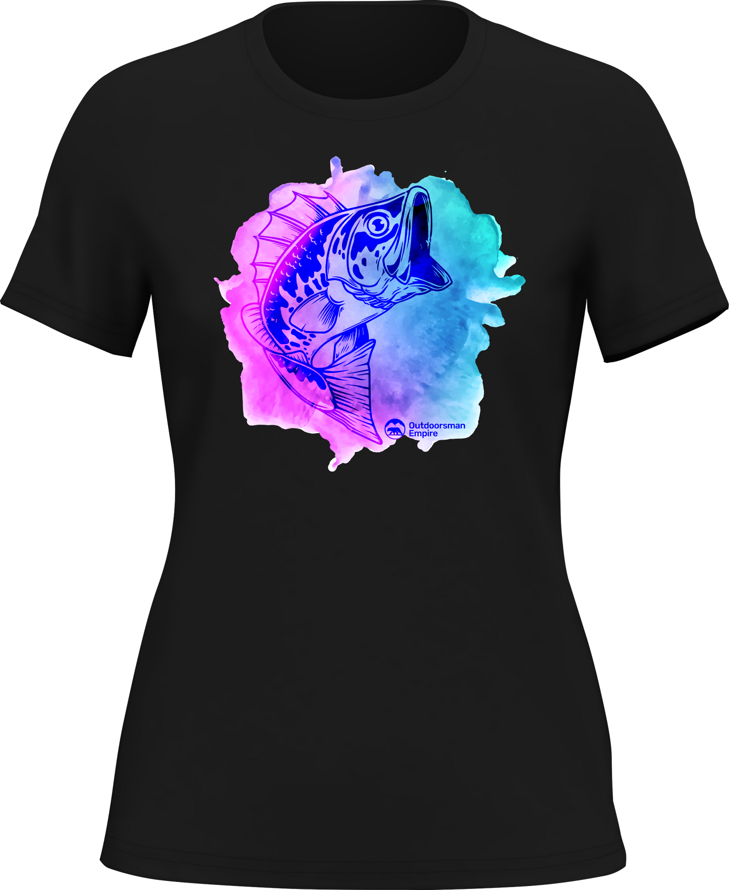 Watercolor Fishing T-Shirt for Women