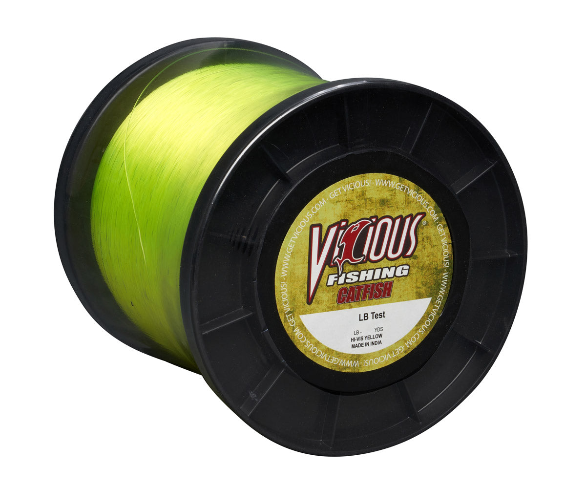 Vicious Catfish Hi-Vis Yellow Mono - 14 Lb Test
