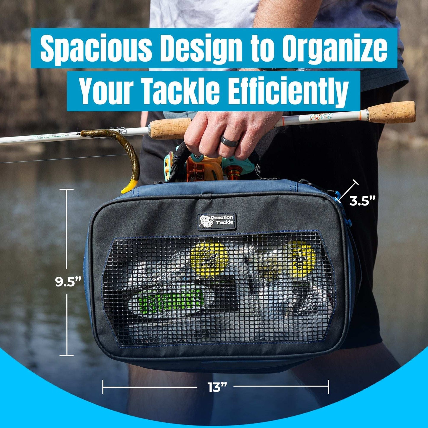 Reaction Tackle Breathable Mesh Bait Binder and Tackle Storage - New