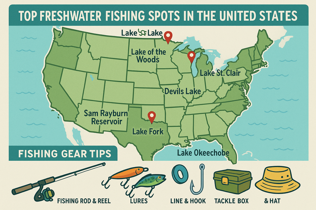 Top freshwater fishing spots in the United States, Fishing gear tips