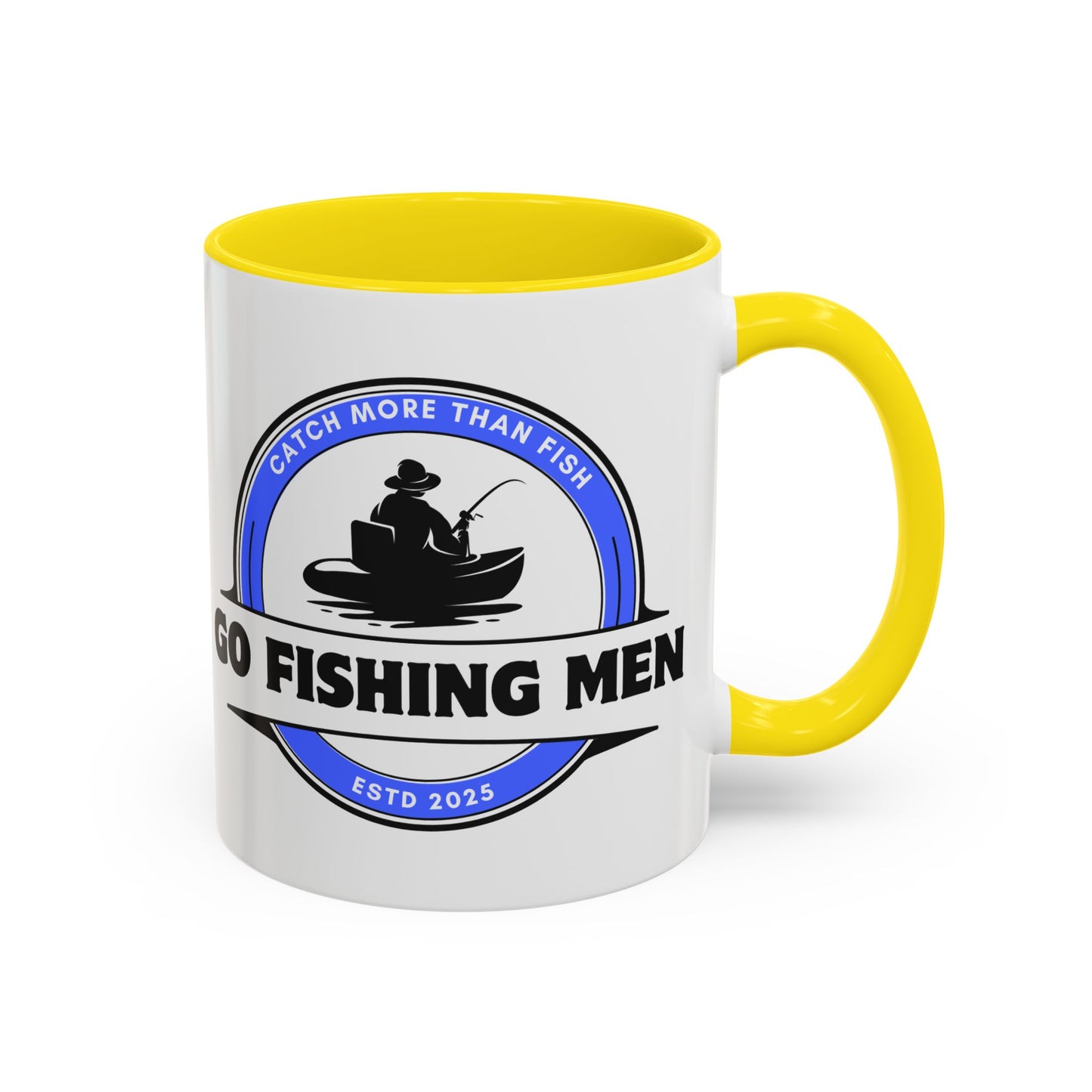 Go Fishing Men Coffee Mug with Different Vibrant Colors