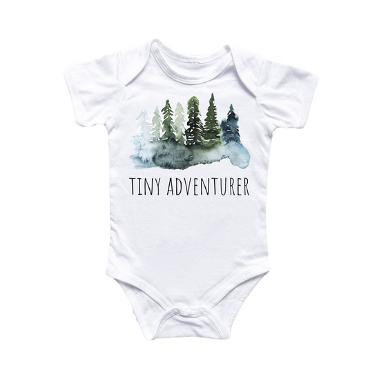 Tiny Adventure Outdoors - Baby Boy Girl Clothes Infant Bodysuit Funny Cute Newborn