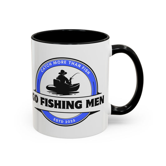 Go Fishing Men Coffee Mug with Different Vibrant Colors