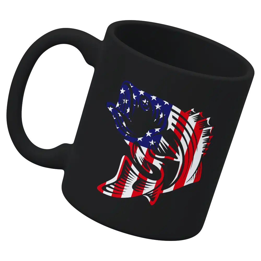 American Flag Fish 11oz Mug