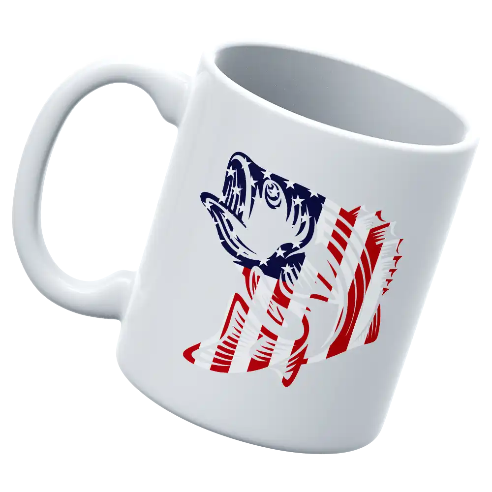 American Flag Fish 11oz Mug