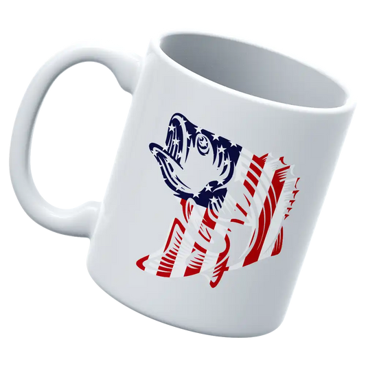 American Flag Fish 11oz Mug