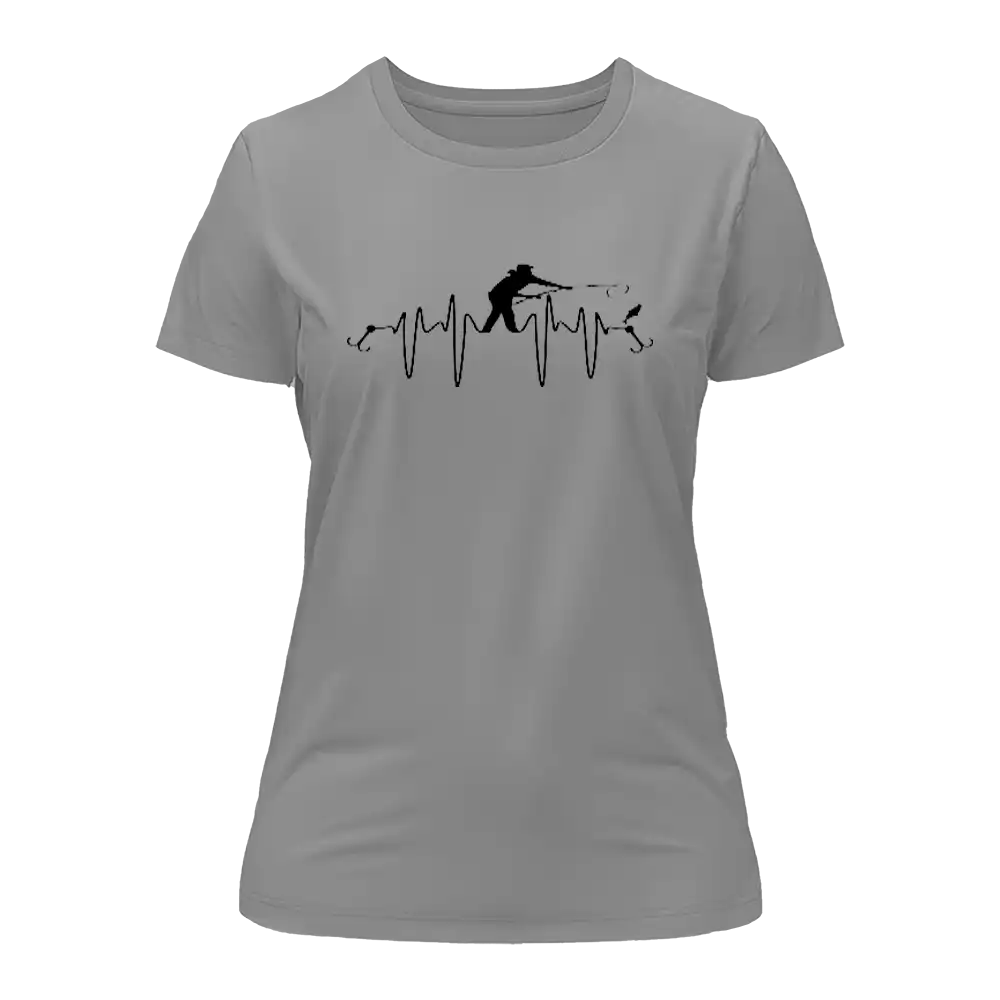 Fishing Heart Beat T-Shirt for Women