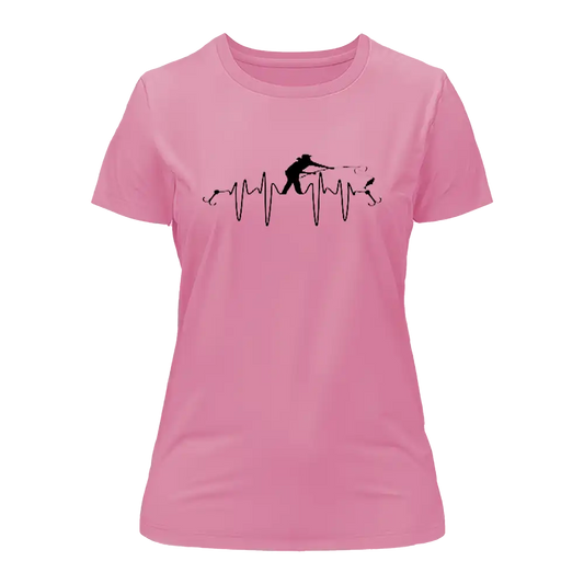 Fishing Heart Beat T-Shirt for Women