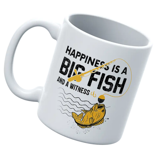 Happiness is a big fish 11oz Mug