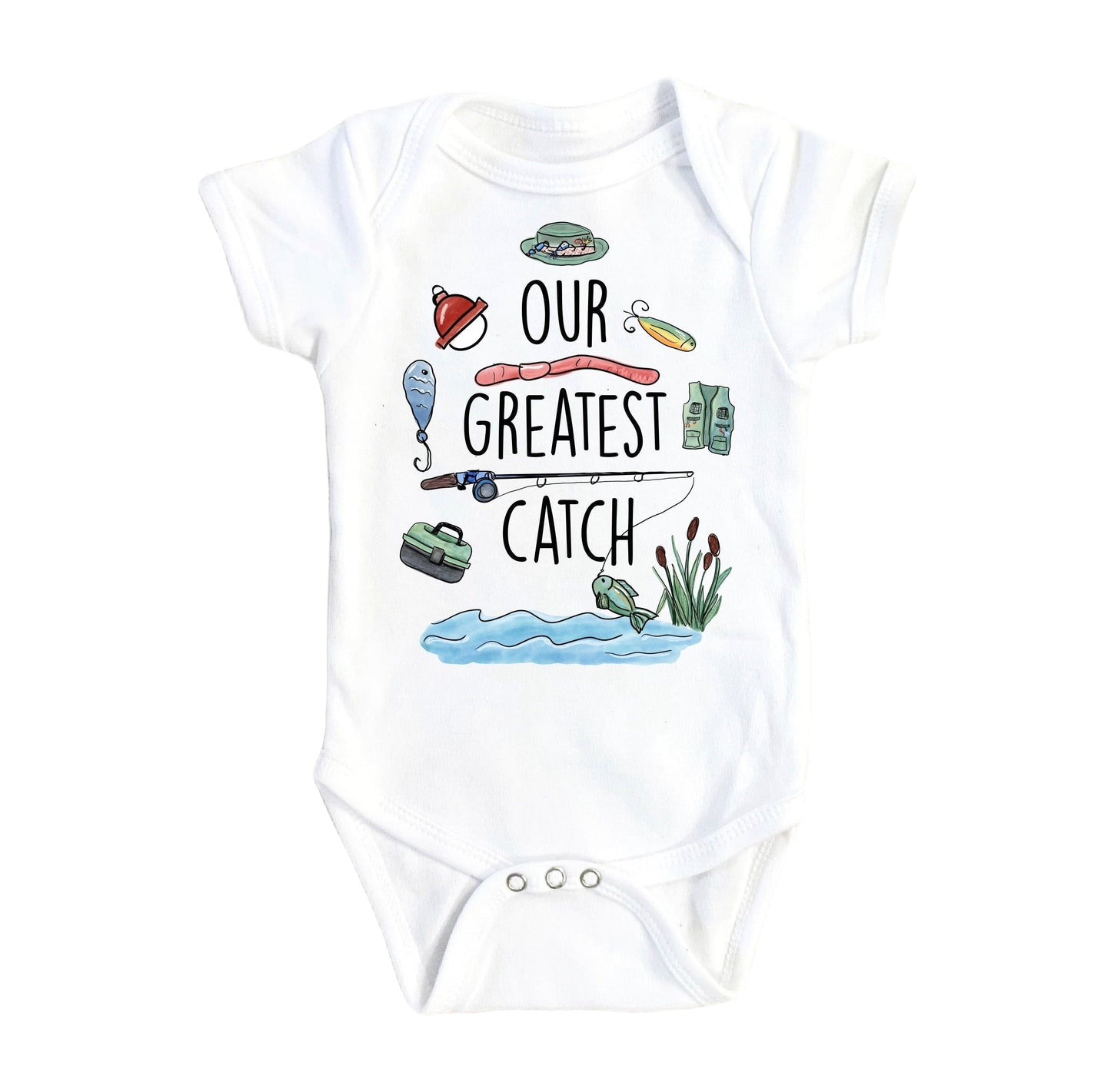 Fishing Catch - Baby Boy Girl Clothes Infant Bodysuit Funny Cute Newborn