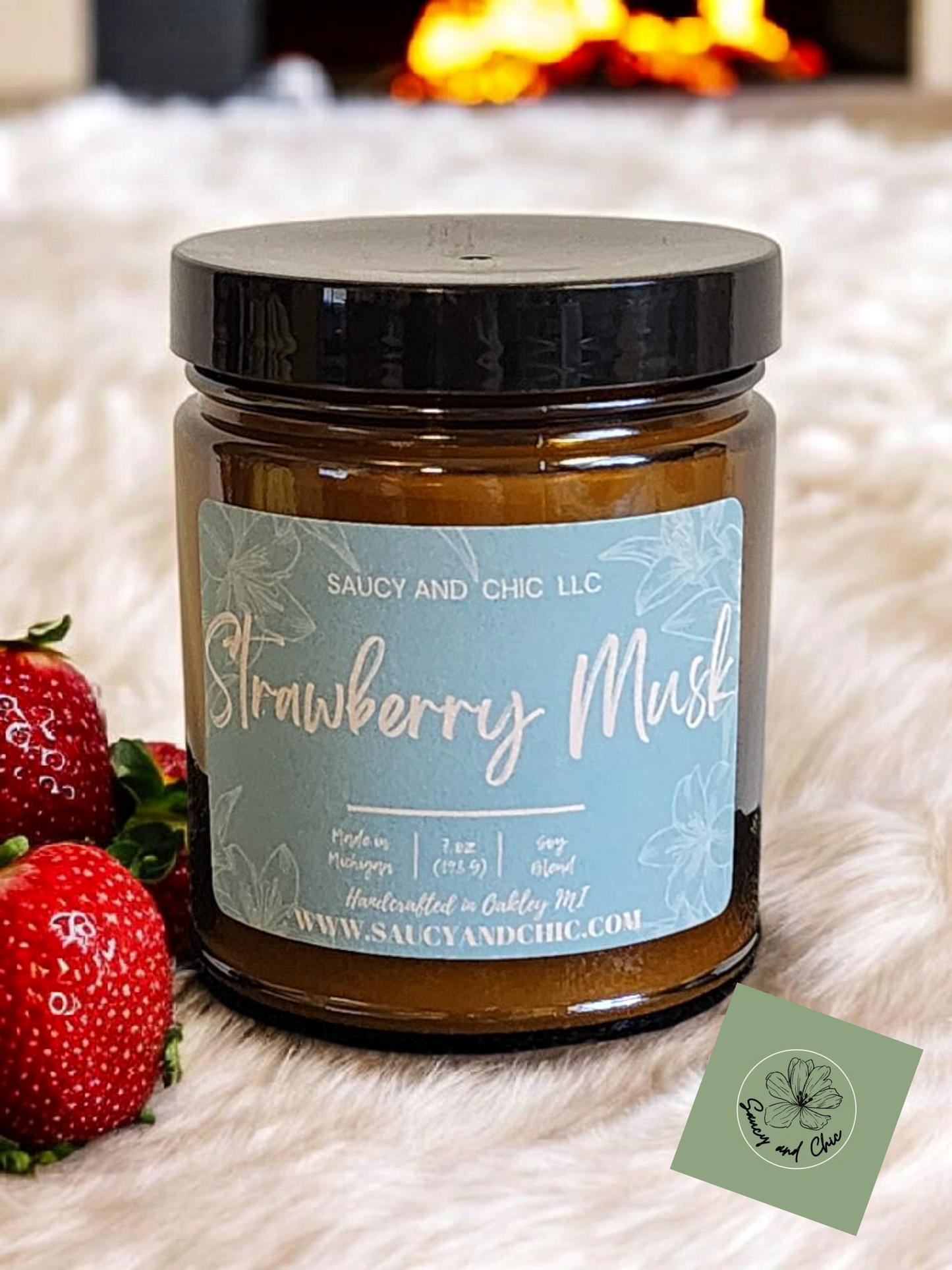 Strawberry Musk Wickless Candle – Sweet, Fruity, and Sensually Smooth Scent