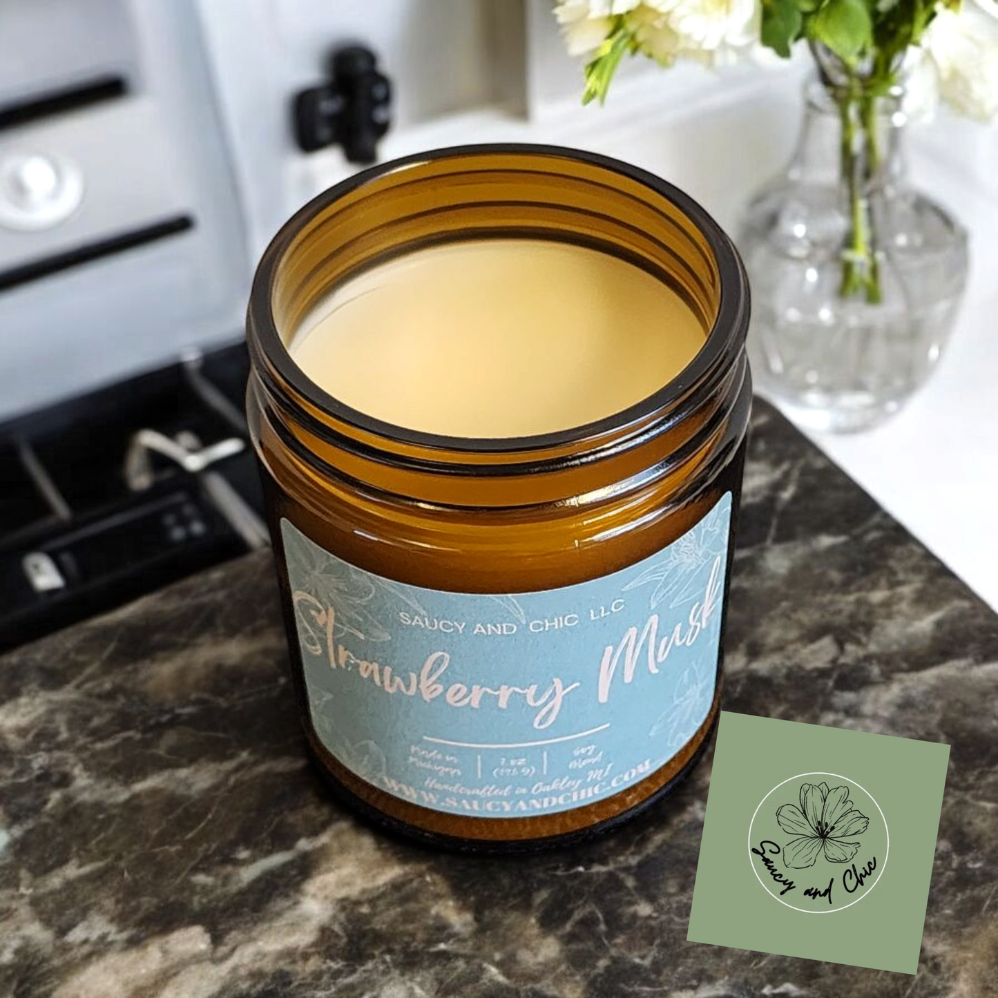 Strawberry Musk Wickless Candle – Sweet, Fruity, and Sensually Smooth Scent