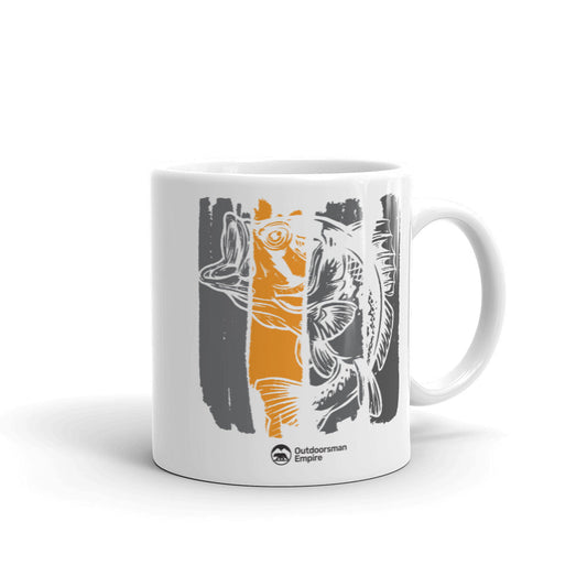 Fishing Grunge Bars 11oz Mug